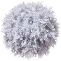Wottes - Moderne Pendelleuchte Sphärische Hängelampe Lampenschirm Feder Kronleuchter Grau von WOTTES