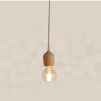Wottes - Retro Hängelampe Holz Pendelleuchte Höhenverstellbare Kronleuchter Esstischlampe Wohnzimmerlampe von WOTTES