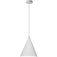 Wottes - Retro Industrielle Pendelleuchte Weiß Hängelampe Lampenschirm Höhenverstellbare Kronleuchter Ø16CM von WOTTES