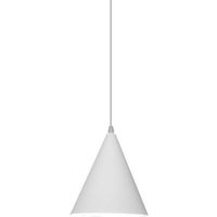 Wottes - Retro Industrielle Pendelleuchte Weiß Hängelampe Lampenschirm Höhenverstellbare Kronleuchter Ø19CM von WOTTES