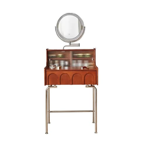 Moderner Frisiertisch, Vintage-Schminktisch aus Holz mit Spiegel, Kleiner Frisiertisch, Schminktisch-Organizer für Schlafzimmer, Garderobenmöbel, Frisiertisch,50cm Moderner Frisiertisch, Vintage-Schminktisch aus Holz mit Spiegel, Kleiner Frisiertisch, Schminktisch-Organizer für Schlafzimmer, Garderobenmöbel, Frisiertisch,50cm von WOTZOV