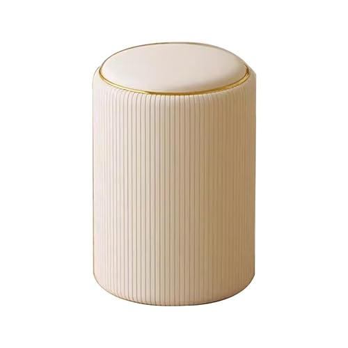 Schminkhocker, Mehrzweck-Friseurhocker, gepolsterter runder Ottoman mit Stauraum, moderner weicher Schminkstuhl mit Memory Foam-Sitz, geeignet für Wohnzimmer, E,E Schminkhocker, Mehrzweck-Friseurhocker, gepolsterter runder Ottoman mit Stauraum, moderner weicher Schminkstuhl mit Memory Foam-Sitz, geeignet für Wohnzimmer, E,E von WOTZOV