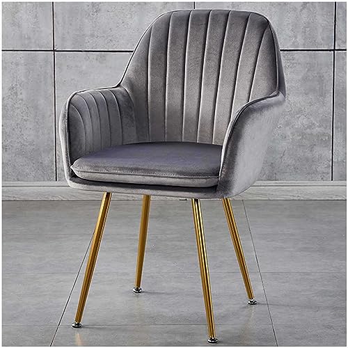 Schminkstuhl aus Samt, Schminkstuhl mit Metallbeinen, Gepolsterter Beistellstuhl, Esszimmerstühle mit Rückenlehne, Für Wohnzimmer, Schlafzimmer, Frisiertisch,B Schminkstuhl aus Samt, Schminkstuhl mit Metallbeinen, Gepolsterter Beistellstuhl, Esszimmerstühle mit Rückenlehne, Für Wohnzimmer, Schlafzimmer, Frisiertisch,B von WOTZOV