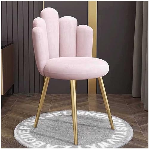 Schminkstuhl aus Samt, mit gepolstertem Bürostuhl in Blütenform, mit Rückenlehne und Metallbeinen, für Wohnzimmer, Schlafzimmer, Schminktisch,C Schminkstuhl aus Samt, mit gepolstertem Bürostuhl in Blütenform, mit Rückenlehne und Metallbeinen, für Wohnzimmer, Schlafzimmer, Schminktisch,C von WOTZOV