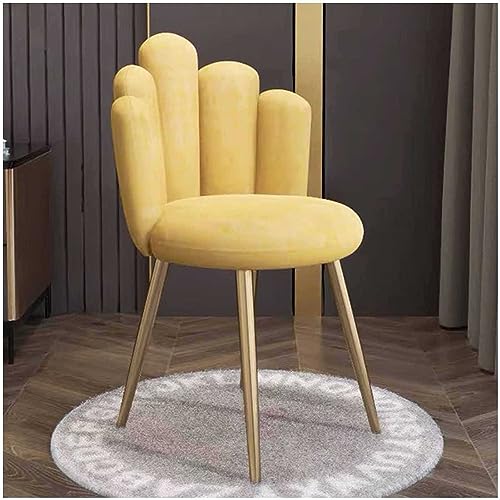 Schminkstuhl aus Samt, mit gepolstertem Bürostuhl in Blütenform, mit Rückenlehne und Metallbeinen, für Wohnzimmer, Schlafzimmer, Schminktisch,E Schminkstuhl aus Samt, mit gepolstertem Bürostuhl in Blütenform, mit Rückenlehne und Metallbeinen, für Wohnzimmer, Schlafzimmer, Schminktisch,E von WOTZOV