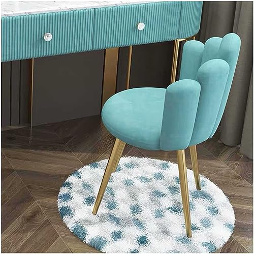 Schminkstuhl aus Samt, mit gepolstertem Bürostuhl in Blütenform, mit Rückenlehne und Metallbeinen, für Wohnzimmer, Schlafzimmer, Schminktisch,G Schminkstuhl aus Samt, mit gepolstertem Bürostuhl in Blütenform, mit Rückenlehne und Metallbeinen, für Wohnzimmer, Schlafzimmer, Schminktisch,G von WOTZOV