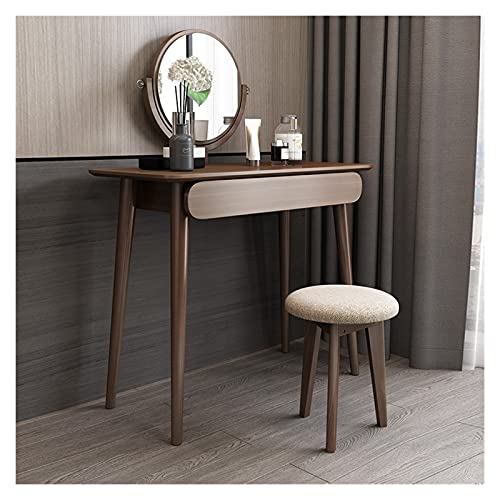 Schminktisch, Frisiertisch, Massivholz, Wohnmöbel, Kommoden, schlicht, modern, Schlafzimmer, Kleiner Schminktisch, Schlafsaal, Frisiertisch mit Spiegel und Schm,Brown Schminktisch, Frisiertisch, Massivholz, Wohnmöbel, Kommoden, schlicht, modern, Schlafzimmer, Kleiner Schminktisch, Schlafsaal, Frisiertisch mit Spiegel und Schm,Brown von WOTZOV