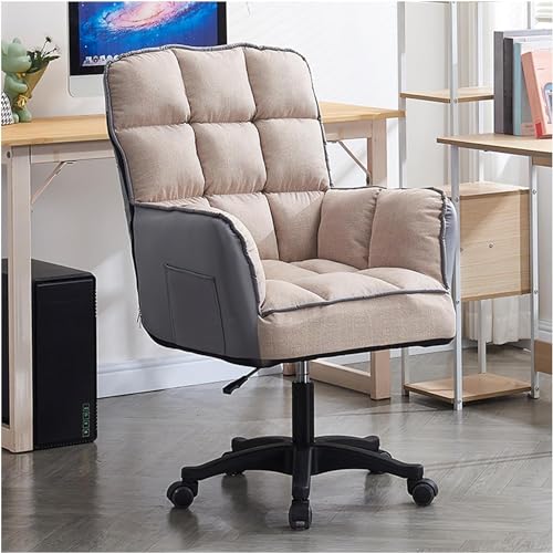 WOTZOV Ergonomischer Drehstuhl mit klappbarer Rückenlehne und Verstellbarer Höhe. Bequemer Schreibtischstuhl für Home Office, Schlafzimmer, Arbeitszimmer, moderner Computer，A Height 98 von WOTZOV