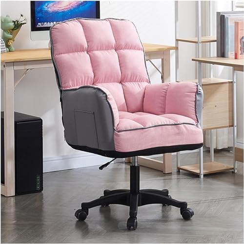 WOTZOV Ergonomischer Drehstuhl mit klappbarer Rückenlehne und Verstellbarer Höhe. Bequemer Schreibtischstuhl für Home Office, Schlafzimmer, Arbeitszimmer, moderner Computer，B Height 98 von WOTZOV