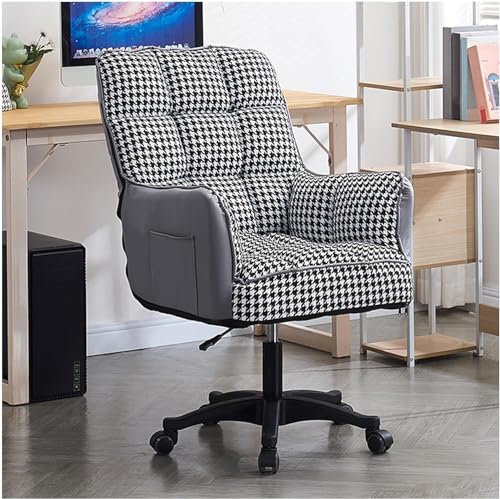 WOTZOV Ergonomischer Drehstuhl mit klappbarer Rückenlehne und Verstellbarer Höhe. Bequemer Schreibtischstuhl für Home Office, Schlafzimmer, Arbeitszimmer, moderner Computer，C Height 98 von WOTZOV