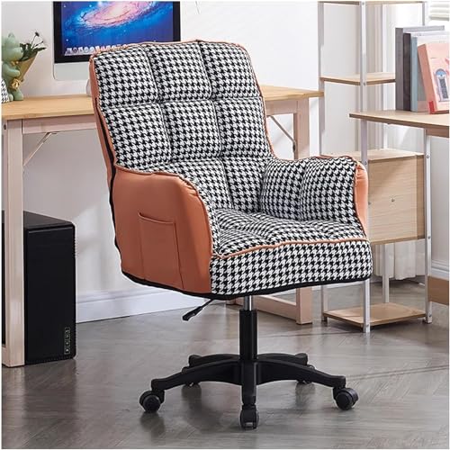 WOTZOV Ergonomischer Drehstuhl mit klappbarer Rückenlehne und Verstellbarer Höhe. Bequemer Schreibtischstuhl für Home Office, Schlafzimmer, Arbeitszimmer, moderner Computer，D Height 98 von WOTZOV