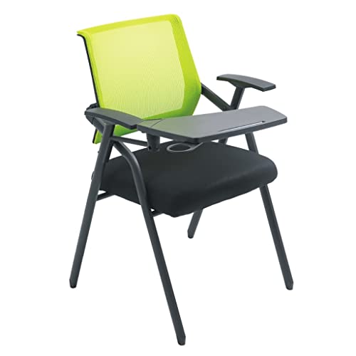 WOTZOV Klappbarer Bürostuhl mit angeschlossenem Schreibtisch für Erwachsene, Netz-Tablet-Sessel mit gepolstertem Sitz und hochklappbarem Schreibtablett, Konferenzraumstühle,Green One Size WOTZOV Klappbarer Bürostuhl mit angeschlossenem Schreibtisch für Erwachsene, Netz-Tablet-Sessel mit gepolstertem Sitz und hochklappbarem Schreibtablett, Konferenzraumstühle,Green One Size von WOTZOV
