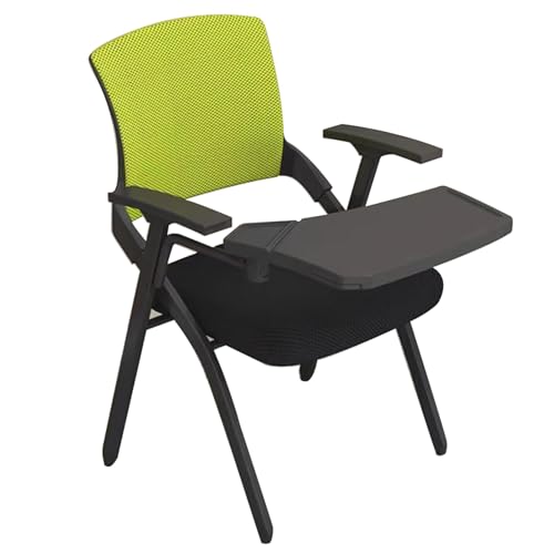 WOTZOV Klappstuhl mit Schreibtafel, Premium-Netz-Arbeitsstuhl mit großer Schreibtafel, ideal für Ausbildungseinrichtungen, Einzelsessel，C 57 * 50 * 85cm von WOTZOV
