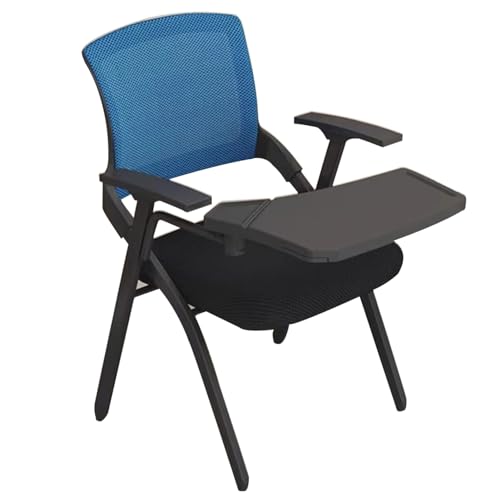 WOTZOV Klappstuhl mit Schreibtafel, Premium-Netz-Arbeitsstuhl mit großer Schreibtafel, ideal für Ausbildungseinrichtungen, Einzelsessel，F 57 * 50 * 85cm von WOTZOV