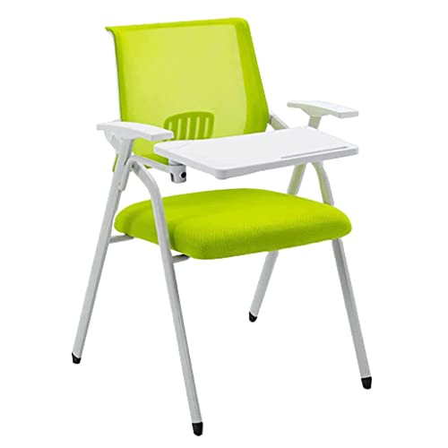 WOTZOV Klappstuhl mit Schreibtafel, bequemer Veranstaltungsstuhl mit Schreibblock für Zuhause, Büro, Konferenz, Schulungsstuhl, tragbarer Freizeitstuhl, praktisch，C 35x20x21in von WOTZOV