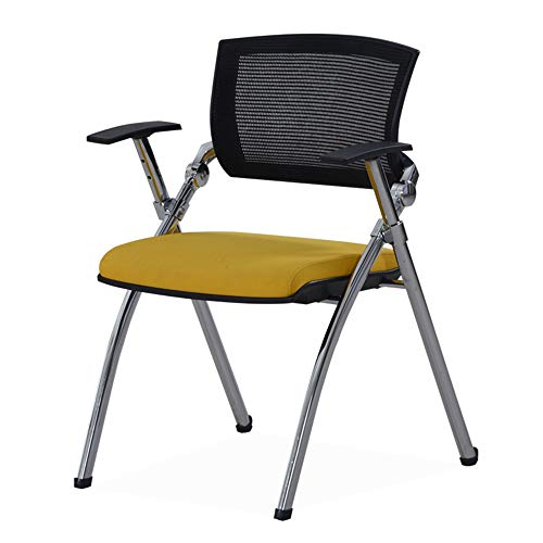 WOTZOV Klappstuhl mit Schreibtafel Klappbarer Büro-Schulungsstuhl, Schreibtafel aus Aluminiumlegierung, Konferenzraumstuhl, multifunktionaler Empfangsstuhl für Mitarbeiter,，Style 1 Pack of 10 von WOTZOV