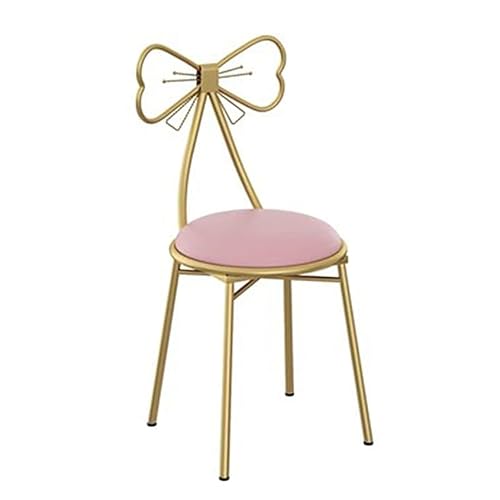 WOTZOV Schminkstuhl, Schminkhocker, Schminkstuhl, Schminkhocker, Mädchenstühle, Hocker für Schlafzimmer, Tischsitz, Schminkstuhl mit goldenen Metallbeinen,Pink One Size WOTZOV Schminkstuhl, Schminkhocker, Schminkstuhl, Schminkhocker, Mädchenstühle, Hocker für Schlafzimmer, Tischsitz, Schminkstuhl mit goldenen Metallbeinen,Pink One Size von WOTZOV
