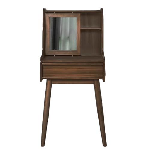 WOTZOV Schminktisch aus Massivholz mit Schubladen, modernes minimalistisches Design, schmaler Schminktisch mit Spiegel, Schlafzimmermöbel-Set,Peach Color 50X45X119.5cm WOTZOV Schminktisch aus Massivholz mit Schubladen, modernes minimalistisches Design, schmaler Schminktisch mit Spiegel, Schlafzimmermöbel-Set,Peach Color 50X45X119.5cm von WOTZOV