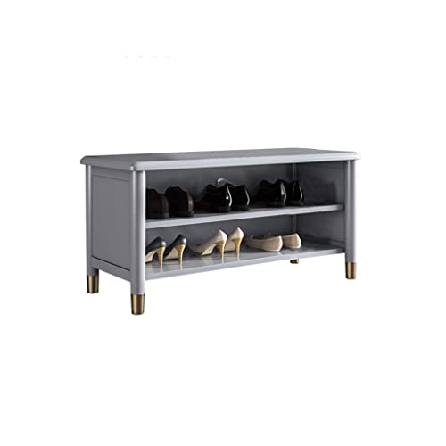 WOTZOV Schuhwechselhocker Nordischer Schuhwechselhocker Home Doppelschichtiger Schuhschrank Sofa Schuhhocker Geeignet für Wohnzimmer Veranda Eckkorridor Eingangshocker,B von WOTZOV