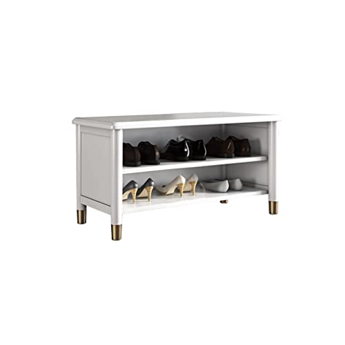 WOTZOV Schuhwechselhocker Nordischer Schuhwechselhocker Home Doppelschichtiger Schuhschrank Sofa Schuhhocker Geeignet für Wohnzimmer Veranda Eckkorridor Eingangshocker,D von WOTZOV