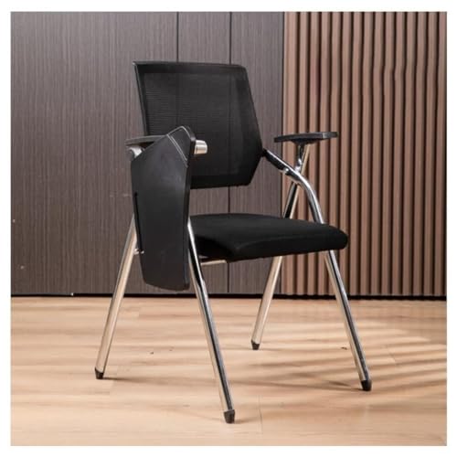 WOTZOV Studentenstuhl mit befestigtem Schreibtisch, Netz-Bürostuhl mit Lordosenstütze, klappbarer Computer-Schreibtischstuhl mit Tablet-Arm, Schreibtafel und Getränkehalter,Black One Size WOTZOV Studentenstuhl mit befestigtem Schreibtisch, Netz-Bürostuhl mit Lordosenstütze, klappbarer Computer-Schreibtischstuhl mit Tablet-Arm, Schreibtafel und Getränkehalter,Black One Size von WOTZOV