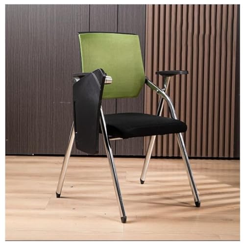 WOTZOV Studentenstuhl mit befestigtem Schreibtisch, Netz-Bürostuhl mit Lordosenstütze, klappbarer Computer-Schreibtischstuhl mit Tablet-Arm, Schreibtafel und Getränkehalter,Green One Size WOTZOV Studentenstuhl mit befestigtem Schreibtisch, Netz-Bürostuhl mit Lordosenstütze, klappbarer Computer-Schreibtischstuhl mit Tablet-Arm, Schreibtafel und Getränkehalter,Green One Size von WOTZOV