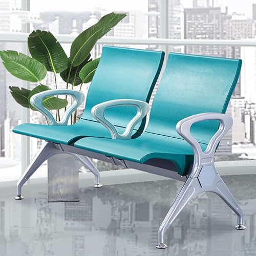 WOTZOV Wartezimmerstühle, 2er-Set, Empfangsbänke aus PU-Leder mit Armlehnen und Rückenlehnen, robust, Rahmen aus kaltgewalztem Stahl, für Flughäfen, Krankenhäuser, Ban,Green One Size WOTZOV Wartezimmerstühle, 2er-Set, Empfangsbänke aus PU-Leder mit Armlehnen und Rückenlehnen, robust, Rahmen aus kaltgewalztem Stahl, für Flughäfen, Krankenhäuser, Ban,Green One Size von WOTZOV