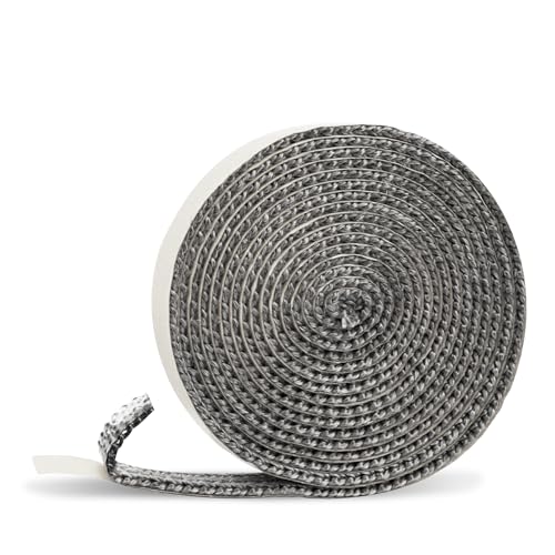 Kamindichtung Ofendichtband, Selbstklebend Kamin Dichtband,Feuerfestes Dichtungsband Hitzebeständig für Kaminofen, Ofenrohr, Kamintür (15mm) von WOUMON