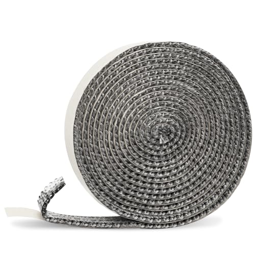 Kamindichtung Ofendichtband, Selbstklebend Kamin Dichtband,Feuerfestes Dichtungsband Hitzebeständig für Kaminofen, Ofenrohr, Kamintür (20mm) von WOUMON