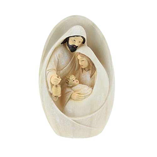 WOUND Geschnitzte Ornamente, Krippenfigur, Figur der Heiligen Familie, geschnitzt mit Joseph, Krippenstatue aus Kunstharz, sehr langlebig, schöne detaillierte Handwerkskunst für Weihnachtsdekoration WOUND Geschnitzte Ornamente, Krippenfigur, Figur der Heiligen Familie, geschnitzt mit Joseph, Krippenstatue aus Kunstharz, sehr langlebig, schöne detaillierte Handwerkskunst für Weihnachtsdekoration von WOUND