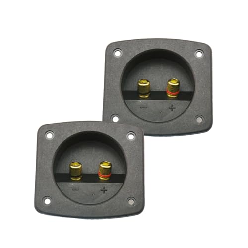 WOURRD 2pcs/Set Lautsprecher Terminals Cup Round Spring Cup Subwoofer Plugs Auto Stereo Terminals Stecker Subwoofer Box Installation von WOURRD