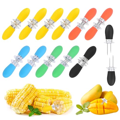 WOUYTPE 12 Stück Maiskolbenhalter Edelstahl, Maiskolben Spieße Edelstahl, Mais Piekser, Geeignet zum Kochen, für Partys, Picknicks, Camping usw., Verbrühungsschutz, Ineinander Greifendes Design WOUYTPE 12 Stück Maiskolbenhalter Edelstahl, Maiskolben Spieße Edelstahl, Mais Piekser, Geeignet zum Kochen, für Partys, Picknicks, Camping usw., Verbrühungsschutz, Ineinander Greifendes Design von WOUYTPE