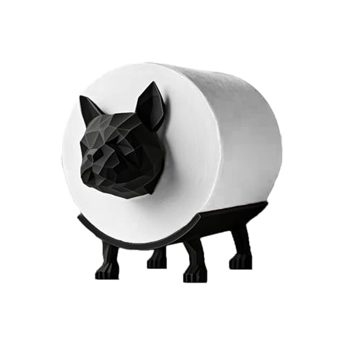 WOUYTPE Toilettenpapierhalter Lustig, Toilettenpapier Deko, Klorollenhalter zur Aufnahme von Papierhandtuchrollen, Unterstützt Verschiedene Größen von Einzelrollen (Bulldogform) von WOUYTPE