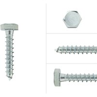 Sechskant Holzschrauben verzinkt M10 x 60 mm - Pro 100 Stück Sechskant Holzschrauben verzinkt M10 x 60 mm - Pro 100 Stück von WOVAR