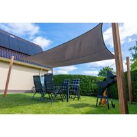 Sonnensegel Wasserdicht Rechteck 4x5 m - 160 g/m² - Grau - Pro von WOVAR