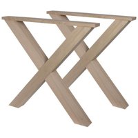 Tischbein Holz Buche X-Form 72 cm - Pro Set Tischbein Holz Buche X-Form 72 cm - Pro Set von WOVAR