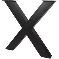 X-Bein Tischbeine Schwarz Stahl - 71 cm - Pro Stück X-Bein Tischbeine Schwarz Stahl - 71 cm - Pro Stück von WOVAR