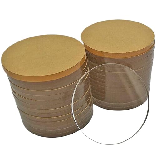 1 Stück harte transparente Acrylplatte runde organische Glasplatte (Thickness 5mm,Diameter 110mm) von WOVSTNOV