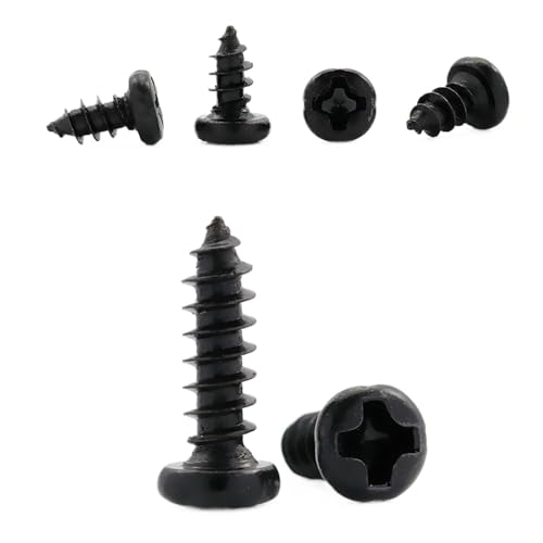 M2,8 M3 M3,5 M4 Schwarzer Stahl Phillips Pan Head Selbstschneidende Schrauben Blech (100,M3 x 8mm) von WOVSTNOV