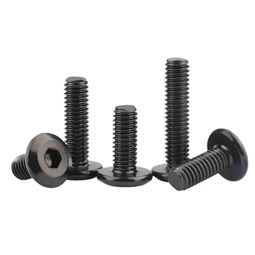 M6 M8 Schwarzer Stahl Möbel Verbindungsschrauben Sechskant-Innensechskant-Inbusschrauben (5pcs M6x45mm) von WOVSTNOV
