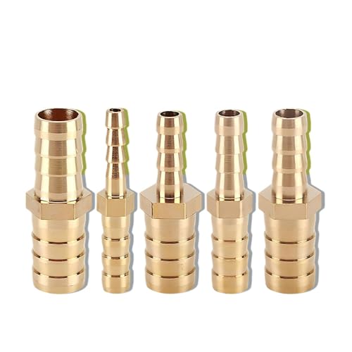 Metall Messing gerade Schlauch Joiner Barbed Connector/Reducer Fitting für Luft-Kraftstoff-Rohr (1,16mm x 6mm) von WOVSTNOV