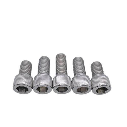SS304 Edelstahl Sechskantschrauben Kappenkopfschrauben Linksgewinde M3-M8 (M5 x 14mm - 5pcs) von WOVSTNOV