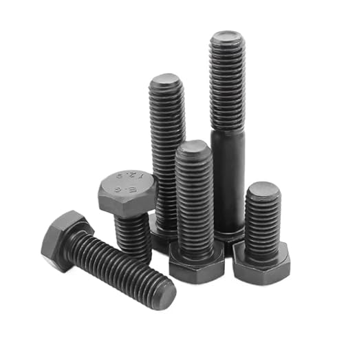 Schwarz 12,9 Stahl Sechskantschrauben Sechskantkopfschrauben DIN933 M4 M5 M6 M8 M10 (2,M10 x 130mm, partial thread) von WOVSTNOV