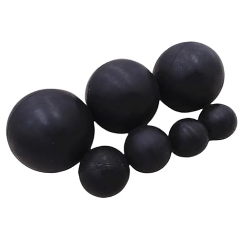 Schwarzer runder Vollgummiball Bouncy Balls Trainingsball Durchmesser 2mm - 75mm (10,10mm) von WOVSTNOV