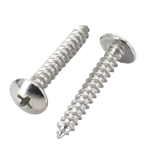 Vernickelte Stahl Phillips Kreuz Fachwerkkopf selbstschneidende Schrauben M3 M3,5 M4 (200,M3 x 25mm) von WOVSTNOV