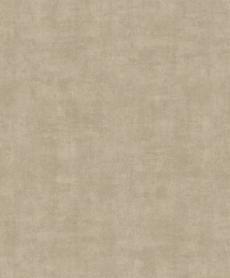WOW Vliestapete Beton Uni, Steinoptik, (1 St), Sand - 10m x 52cm von WOW