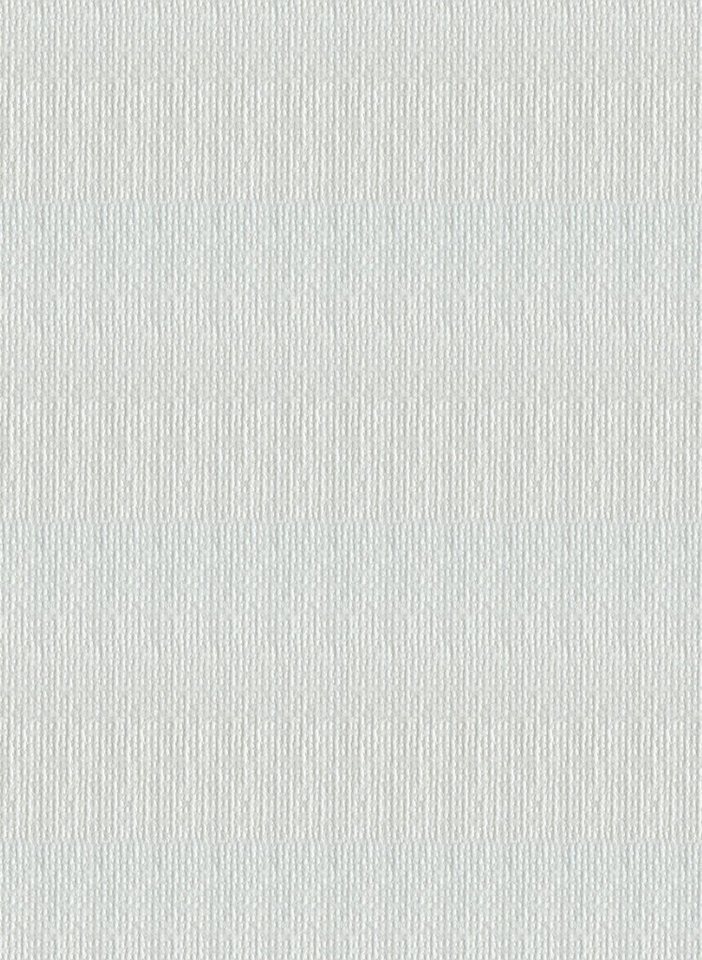 WOW Vliestapete Linien Uni, Leinenoptik, (1 St), Weiß - 10m x 52cm von WOW