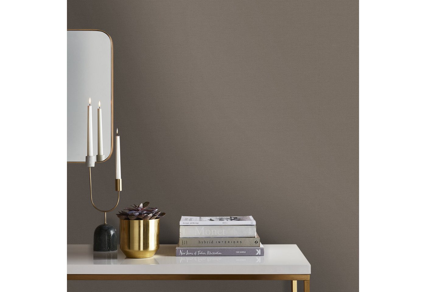 WOW Vliestapete TWILL, uni, (1 St), Design Tapeten von WOW