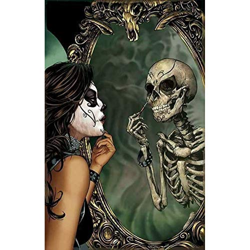 5D Diamond Painting Diamant Malerei Painting Bilder, Wowdecor Halloween Geist Schädel Full Set Groß DIY Diamant Gemälde Malen Nach Zahlen von WOWDECOR