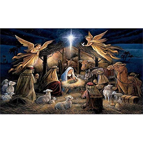 5D Diamond Painting Diamant Malerei Painting Bilder, Wowdecor Religious Angels Baby Alpaca Full Set Groß DIY Diamant Gemälde Malen Nach Zahlen von WOWDECOR